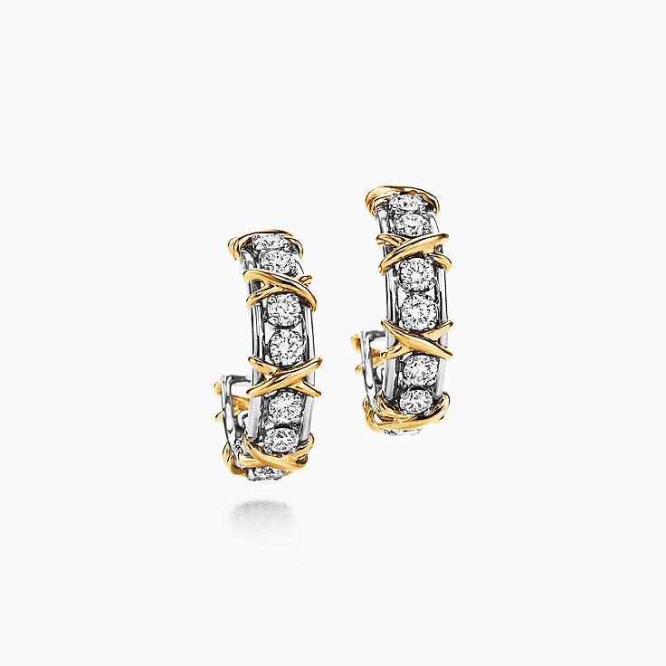 [Glow Muse ]SCHLUMBERGER GOLD DIAMOND EARRINGS