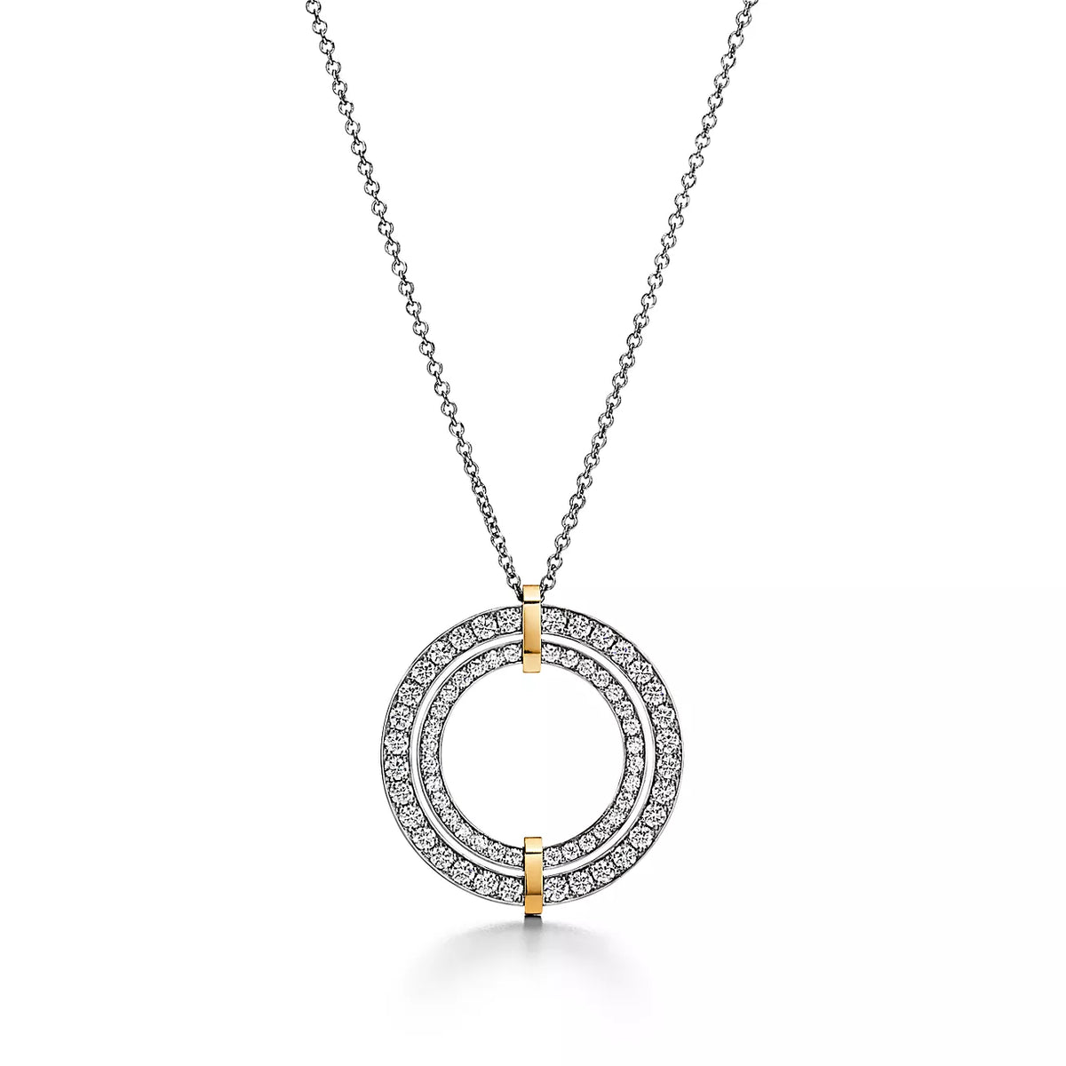 [Glow Muse ]EDGE DIAMOND GOLD SILVER NECKLACE