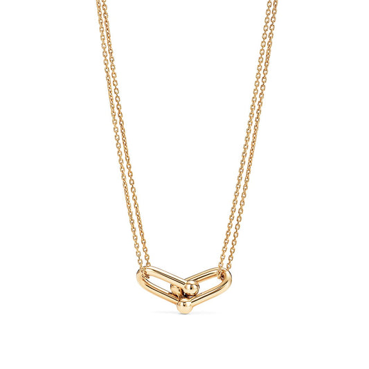 [Glow Muse ]HARDWEAR GOLD DOUBLE LINK NECKLACE