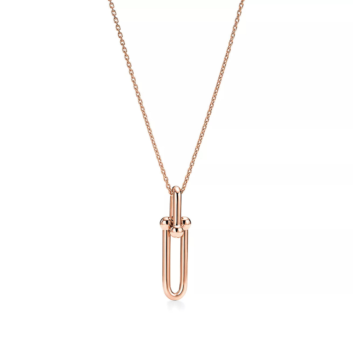 [Glow Muse ]HARDWEAR DROP DOUBLE LINK PEDANT NECKLACE