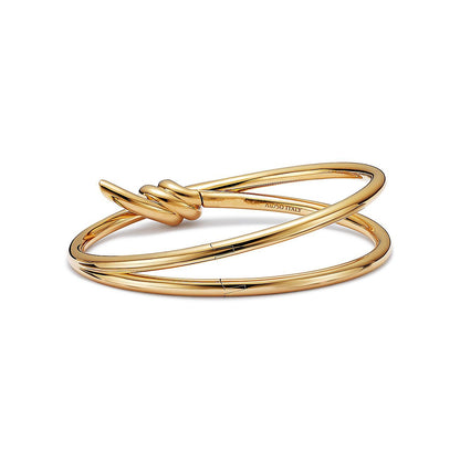 [Glow Muse ]KNOT DOUBLE ROW GOLD BRACELET