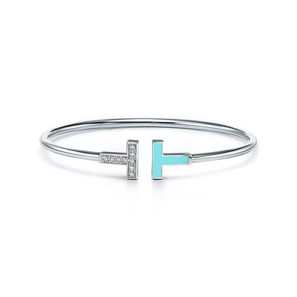 [Glow Muse ]T BRACELET 1.8MM TURQUOISE DIAMOND PINK GOLD