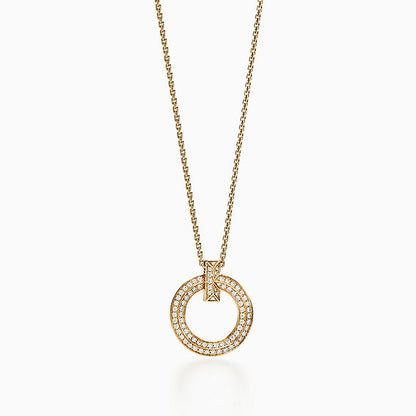 [Glow Muse ]T WIRE PEDANT DIAMOND NECKLACE