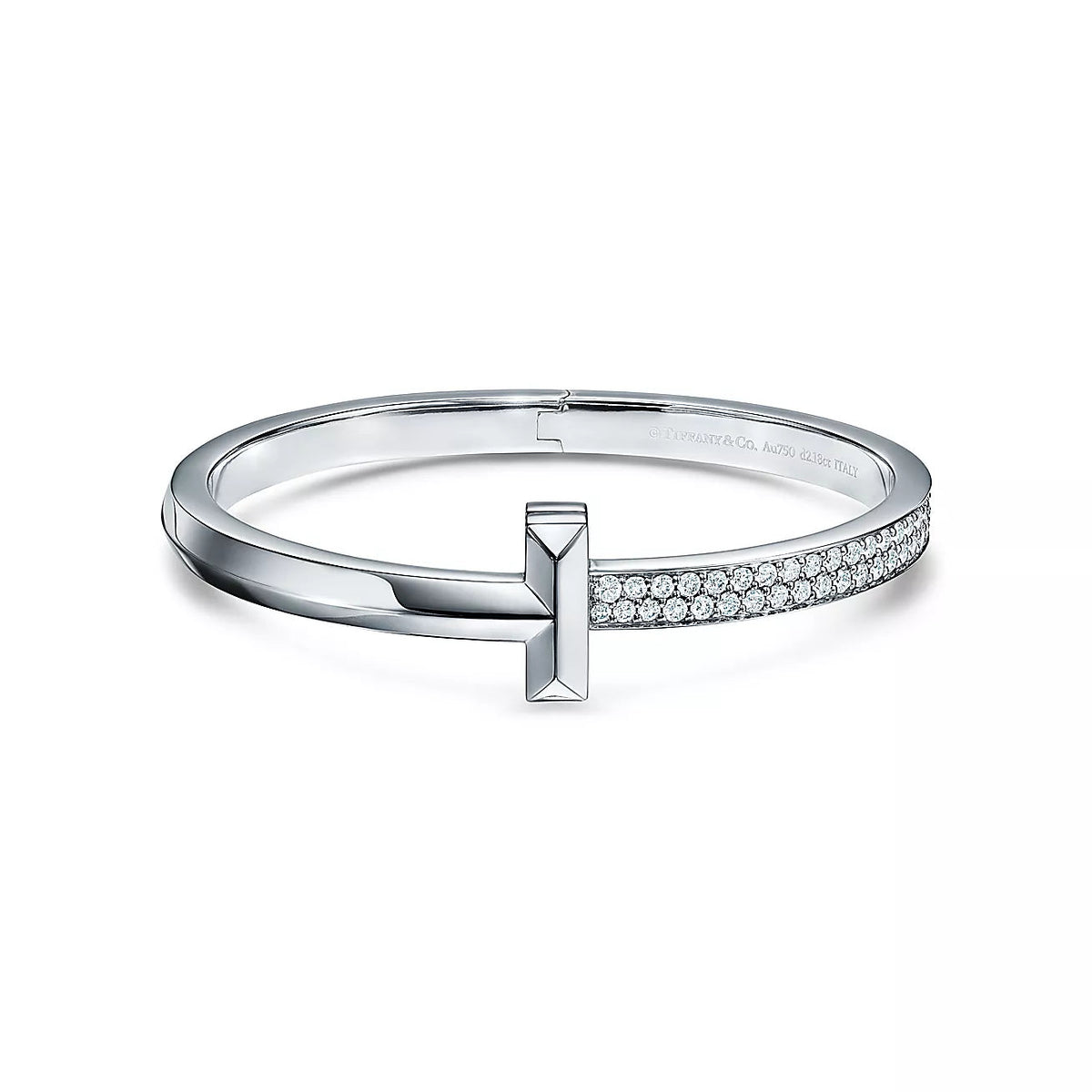 [Glow Muse ]WIDE DIAMONDS HINGED BANGLE