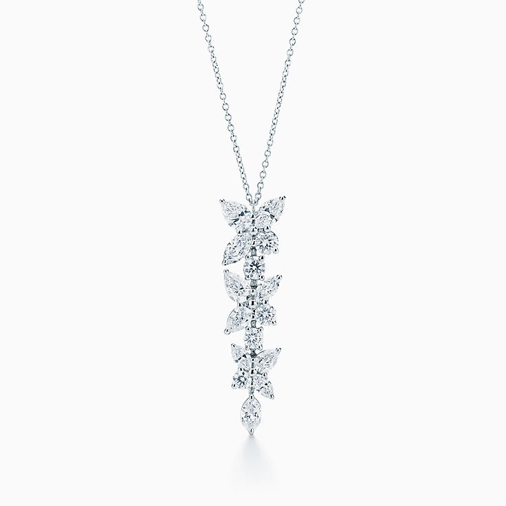 [Glow Muse ]MIXED CLUSTER DIAMOND DROP PENDANT