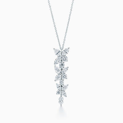 [Glow Muse ]MIXED CLUSTER DIAMOND DROP PENDANT