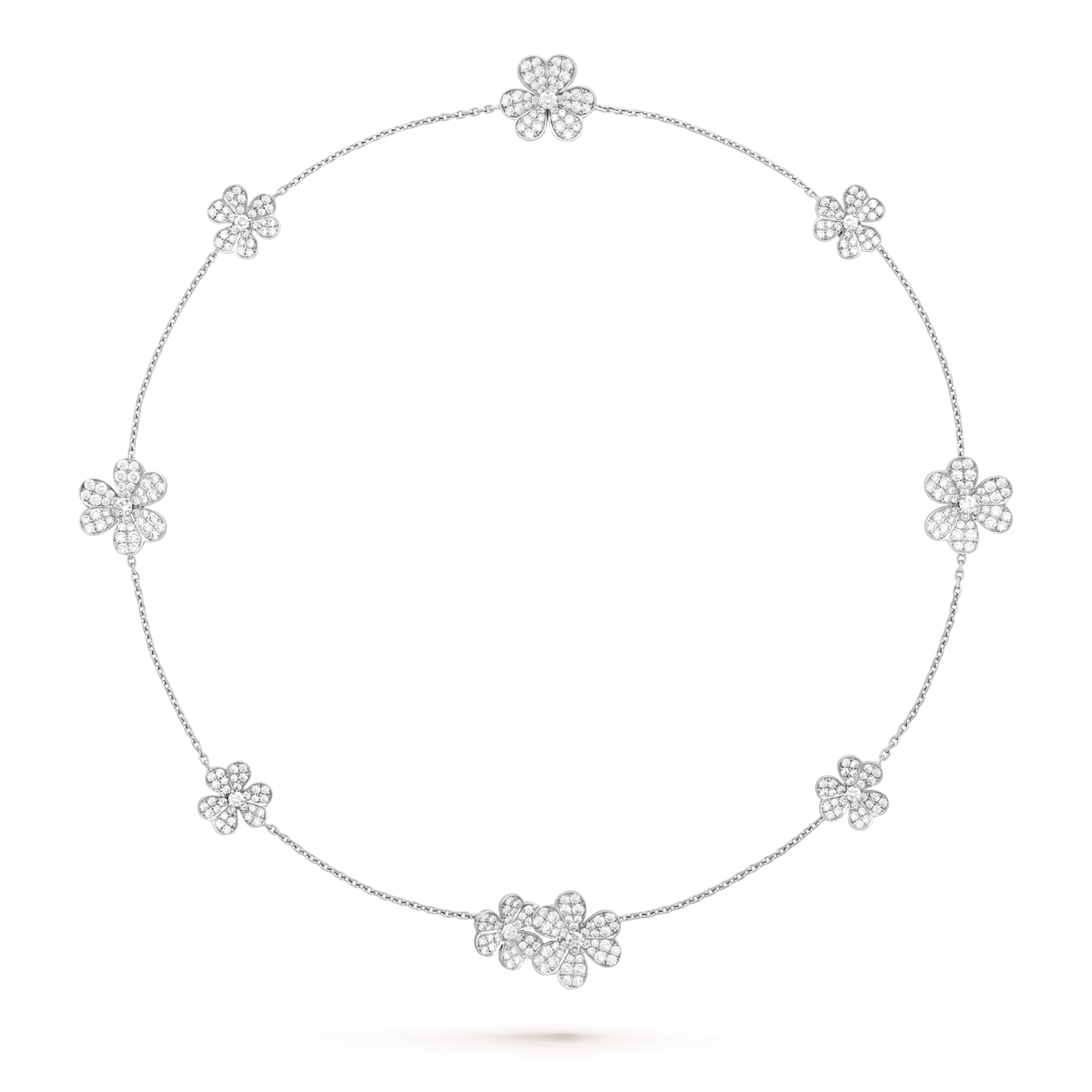 [Glow Muse]FRIVOLE SILVER 9 FLOWERS NECKLACE