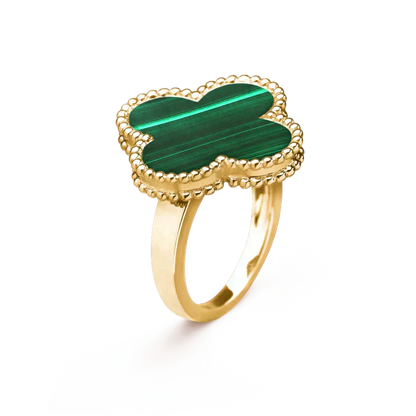 [Glow Muse]CLOVER MALACHITE RING