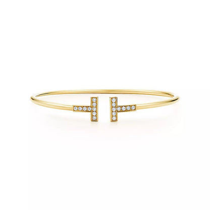 [Glow Muse ]T BRACELET 1.8MM GOLD DIAMOND