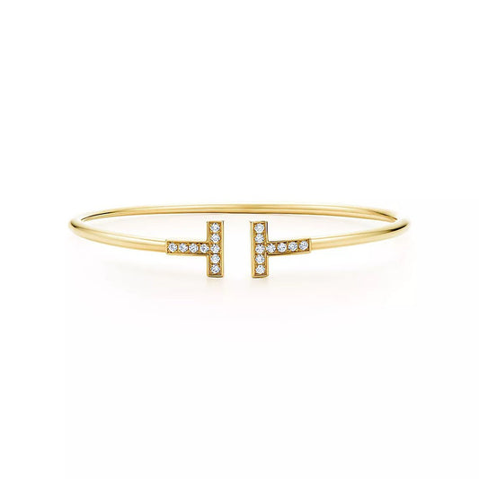 [Glow Muse ]T BRACELET 1.8MM GOLD DIAMOND