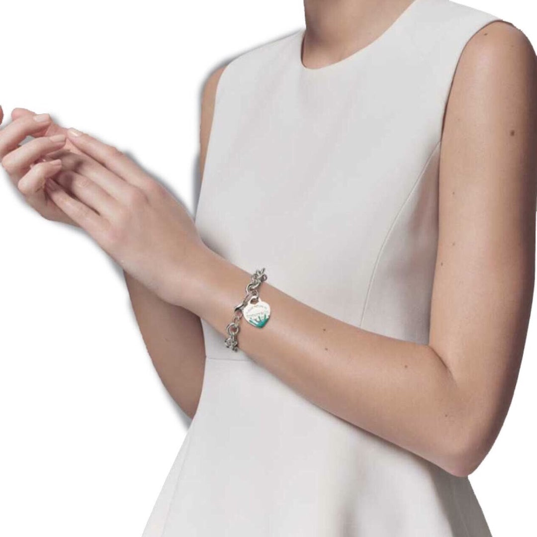 [Glow Muse ]LOVE HEART RETURN TO TIF SILVER BRACELET