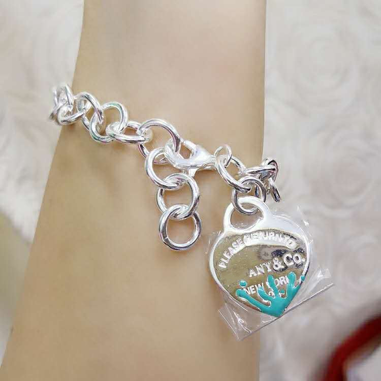 [Glow Muse ]LOVE HEART RETURN TO TIF SILVER BRACELET
