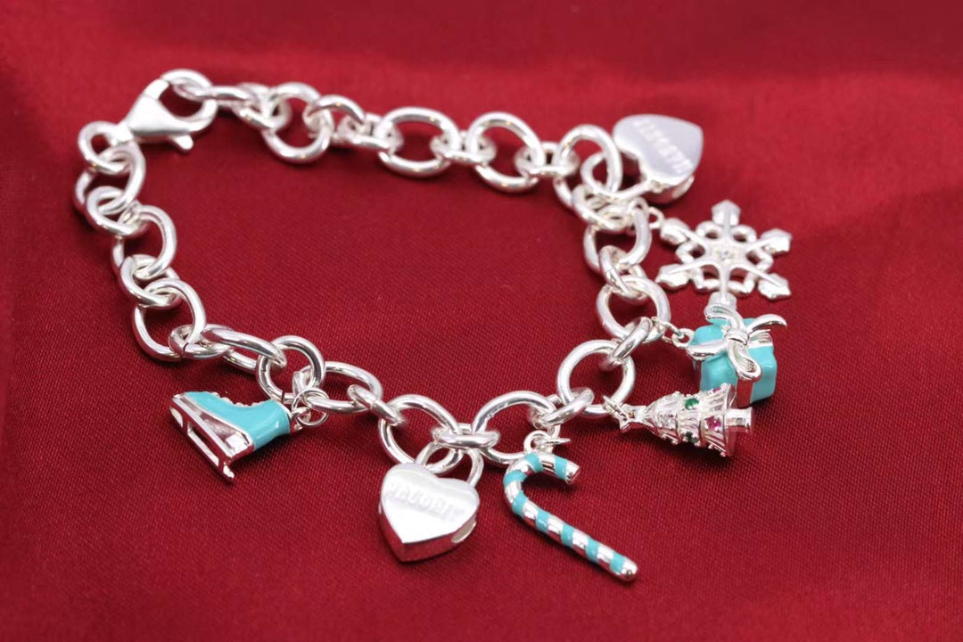 [Glow Muse ]CHRISTMAS SILVER BRACELET