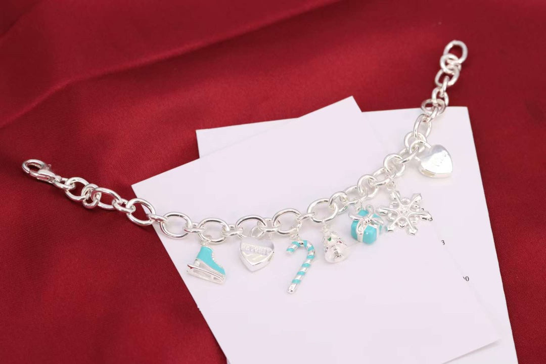 [Glow Muse ]CHRISTMAS SILVER BRACELET