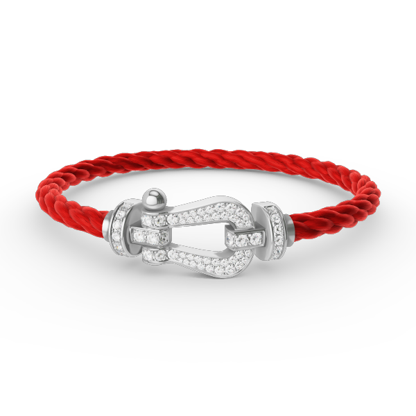 [Glow Muse]FORCE LARGE HORSESHOE FULL DIAMOND BRACELET SILVER